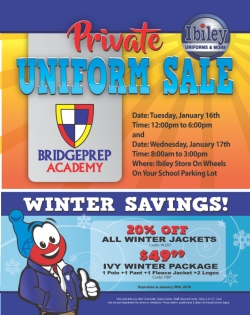 Uniform Sale Next Week